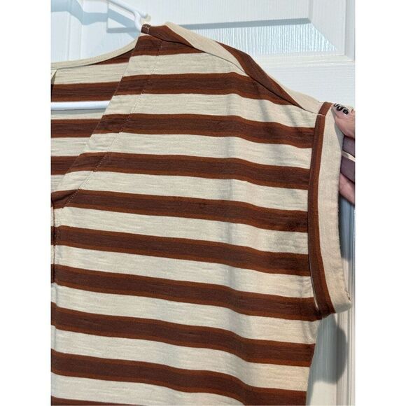 Rylee & Cru Cedar Stripe All Over Short Sleeve Henley Shirt Mini Dress Women's - Picture 7 of 15